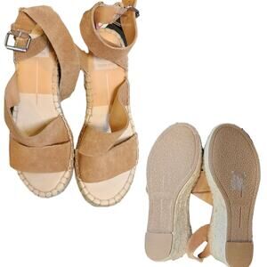 WOMENS DOLCE VITA SHAYLA ESPADRILLES WEDGE SUEDE SANDAL SIZE 8.5 NWOT